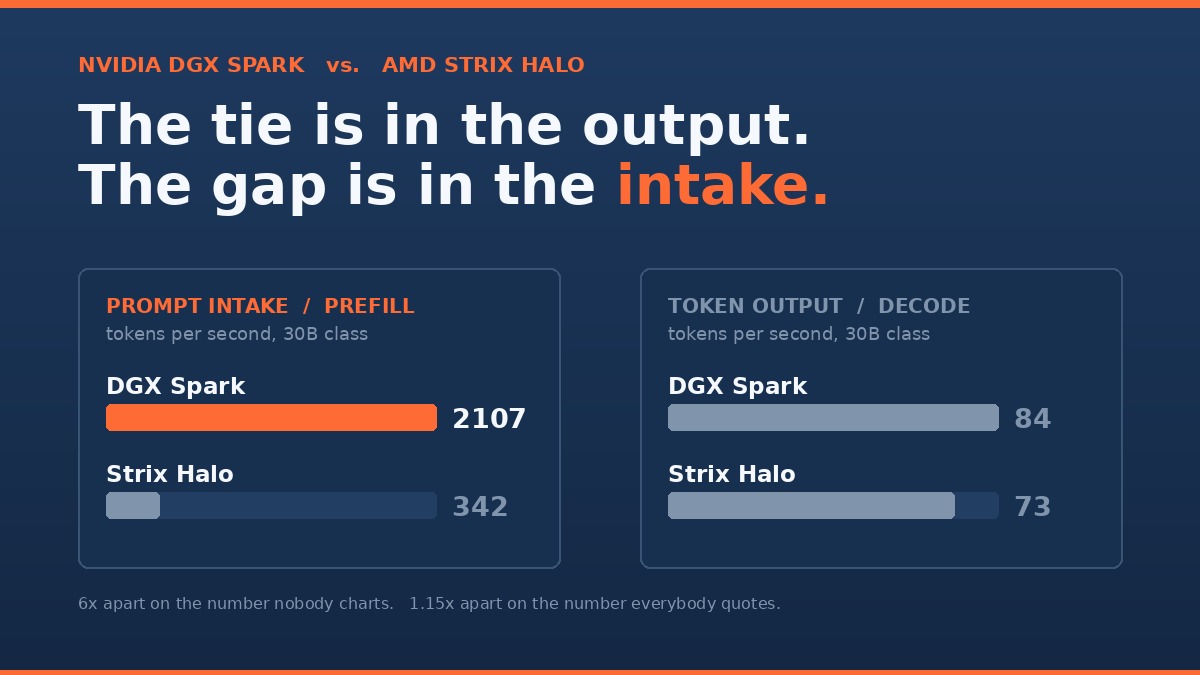 Nvidia DGX Spark vs. AMD Strix Halo: Buy the Intake, Not the Output